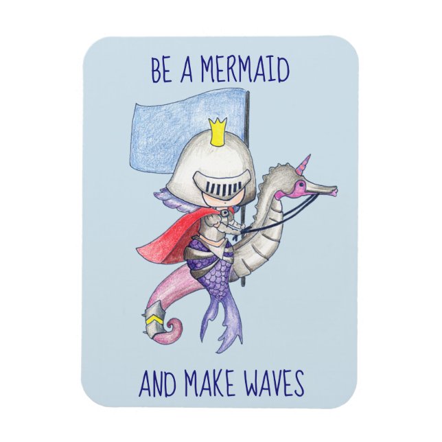 Ímã Seja Uma Sereia E Faça Ondas/ Sereia Knight (Vertical)