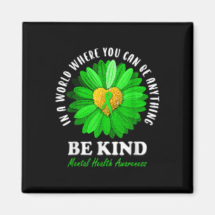 Imã Seja verde Fita Sunflower Mental Health Aware