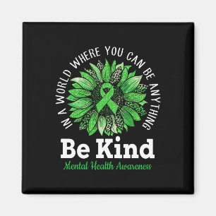 Imã Seja verde Fita Sunflower Mental Health Aware