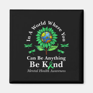 Imã Seja verde Fita Sunflower Mental Health Aware