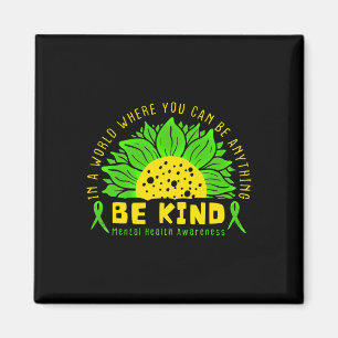 Imã Seja verde Fita Sunflower Mental Health Aware