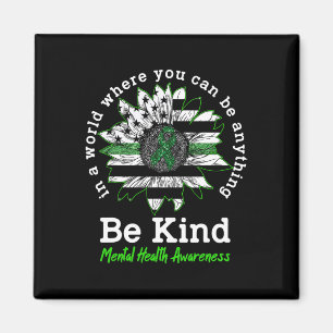 Imã Seja verde Fita Sunflower Mental Health Aware