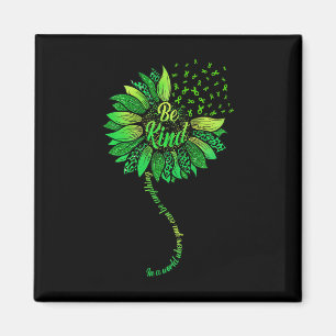 Imã Seja verde Fita Sunflower Mental Health Aware