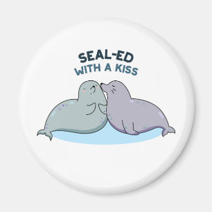 Imã Selado Com Um Beijo Engraçado Lion Seal Pun