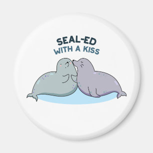 Imã Selado com um kish Cole Sea Lion Selo Beijo