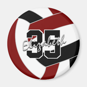 Imã seleção de vôlei preto de maroon colore presentes