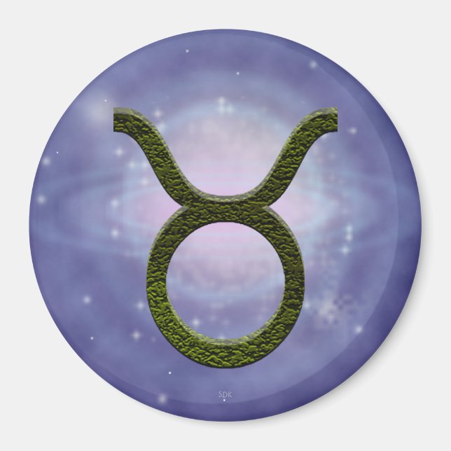 Imã Selecionar Cor Taurus Zodiac Sinal Astrológico (Frente)