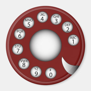 Imã Seletor giratório do telefone (vermelho)