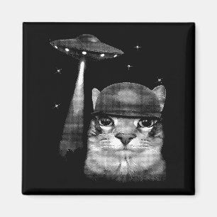 Imã Selfie De Gato Com Alienígena Ufo Gifes Engraçados