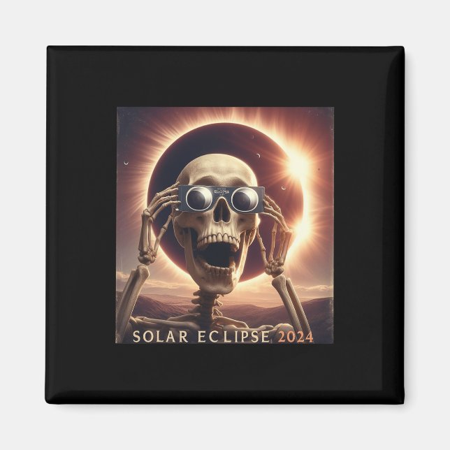 Imã Selfie Skeleton Kids Mens Eclipse Solar (Frente)