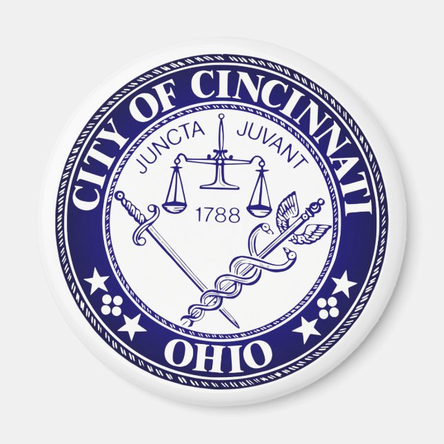 Imã Selo da cidade de Cincinnati, Ohio (Frente)