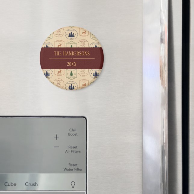 Imã Selo de Natal em Estilo Vintage (In Situ (Fridge))