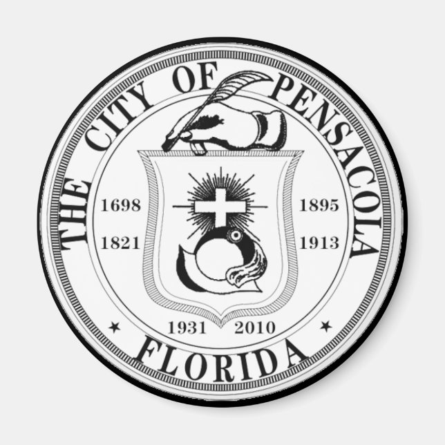 Imã Selo de Pensacola, Flórida Ímã (Frente)
