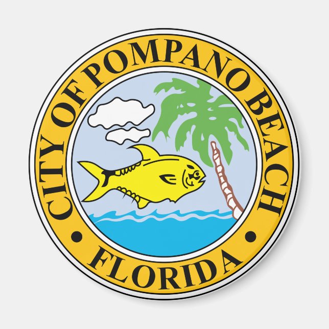 Imã Selo de Pompano Beach, Flórida (Frente)