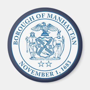 Imã Selo do Borough of Manhattan, NYC Magnet
