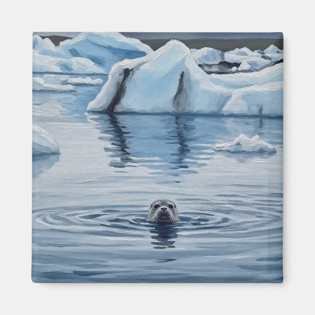 Imã Selo na Islândia Jökulsárlón Glacier Viagem (Frente)