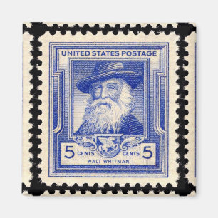 Imã Selo postal comemorativo Walt Whitman dos EUA