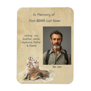 Ímã Selos de Aquarela de Lembrança Memorial Animais