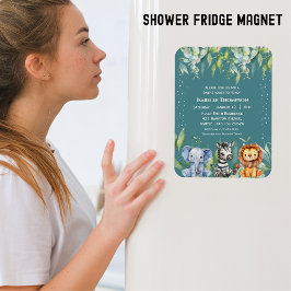 Ímã Selva Animais Safari Chá de fraldas Sexo Neutro