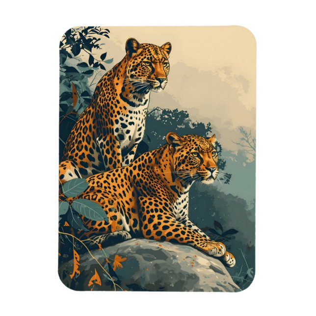 Ímã Selva Leopard: Vintage (Vertical)