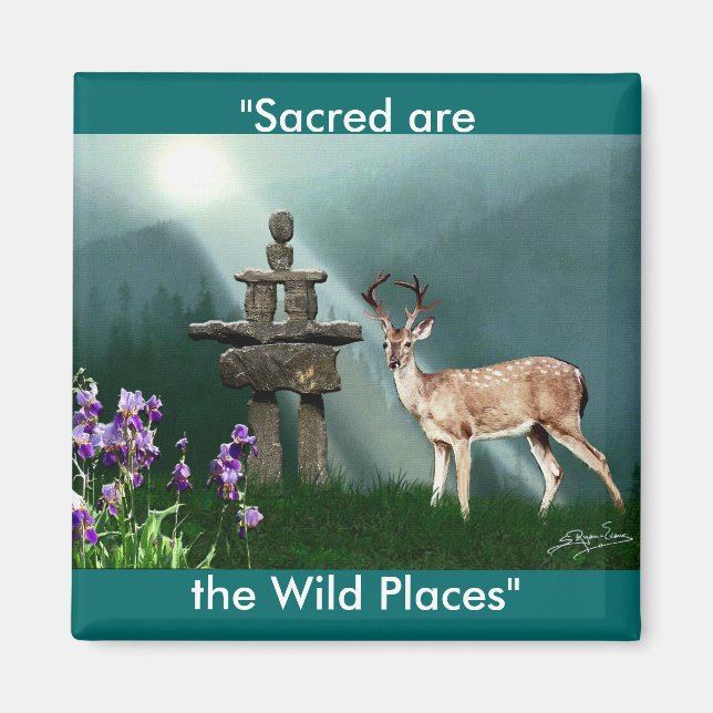 Imã Selvagens e Inukshuk Wilderness Gift Magnets (Frente)