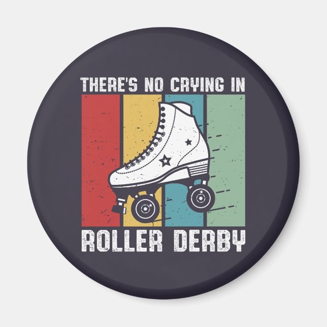 Imã Sem Choro Em Roller Derby Funny Rollerskings (Frente)