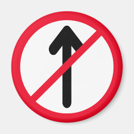 Imã Sem Círculo Vermelho de Entrada | Sinal rodoviário