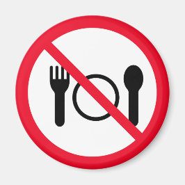 Imã Sem Comer | Sinal de círculo vermelho | Magnet