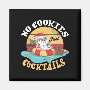 Imã Sem Cookies Apenas Rabos Papai Noel Tropical Verão