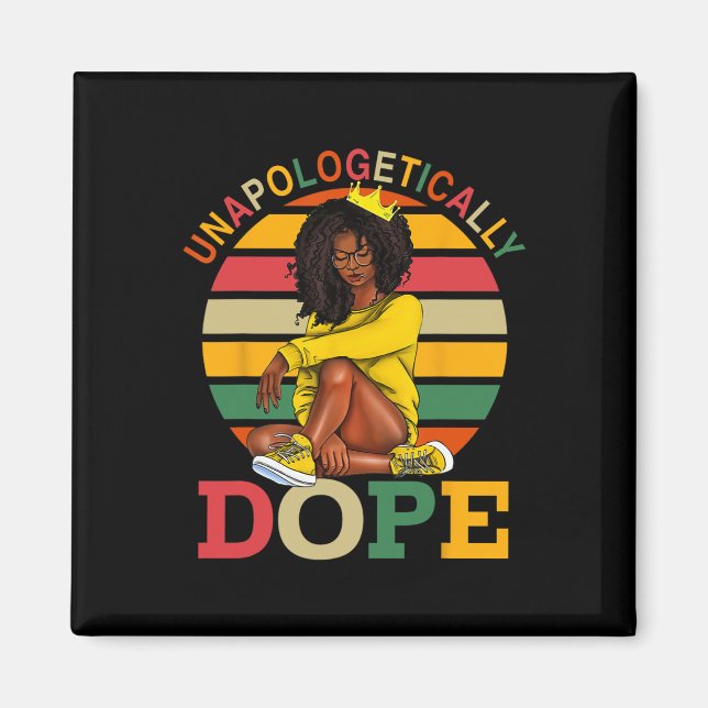 Imã Sem Desculpas Droga Afro Mês da História Negra Mel (Frente)