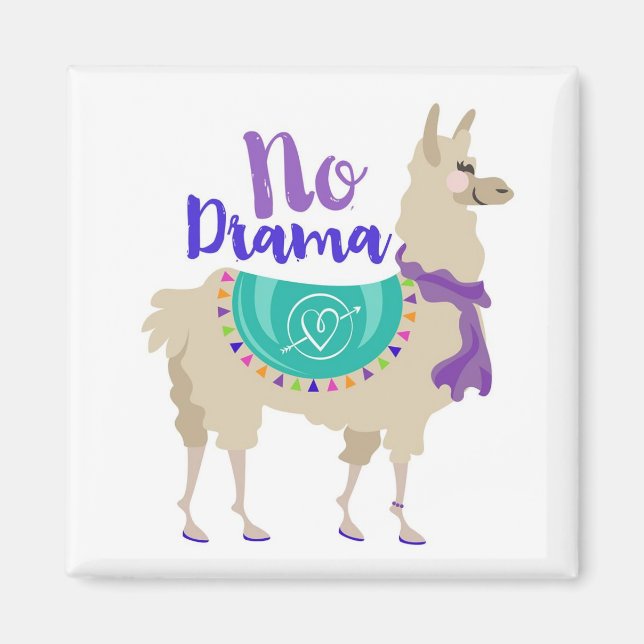 Imã Sem Drama Llama Magnet (Frente)