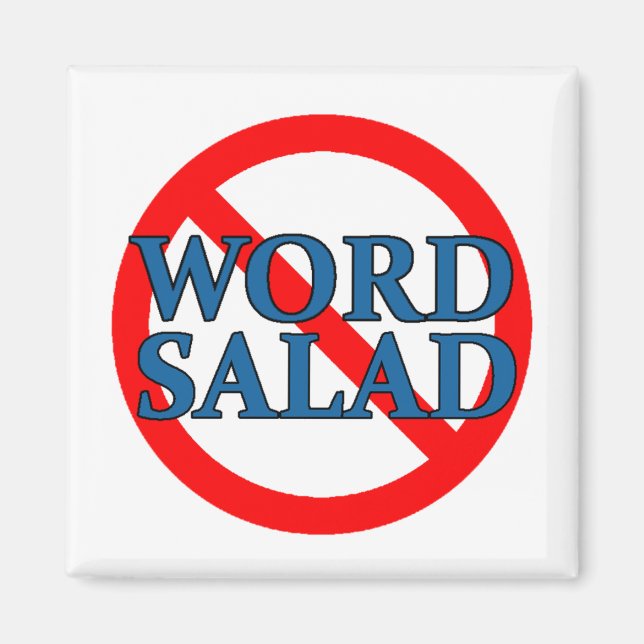 Imã Sem Magneta de Salada de Palavra (Frente)