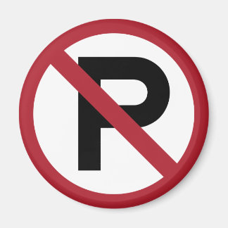 Imã Sem sinal de símbolo de estacionamento