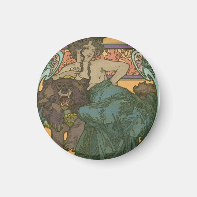 Imã Sem título por Alphonse Mucha (1902) (Frente)