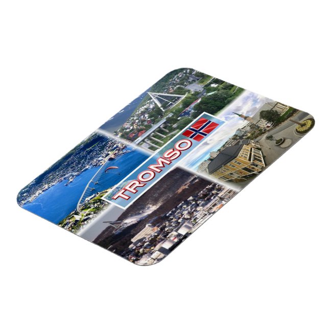 Ímã SEM Tromso - Vista Aérea - Catedral Ártica (Left Side)