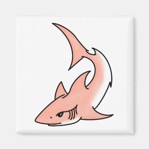 Imã semana do tubarão rosa desenho animado arte de tat