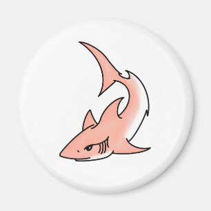 Imã semana do tubarão rosa desenho animado arte de tat