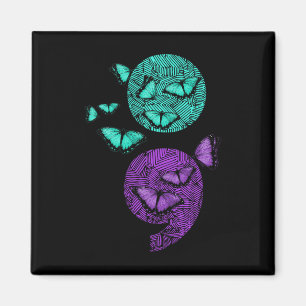 Imã Semicolon Butterflies de Sensibilização para o Sui