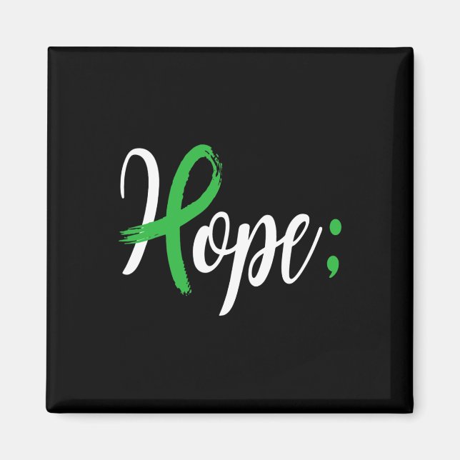 Imã Semicolon Mental Health Awarness Money Support Em (Frente)