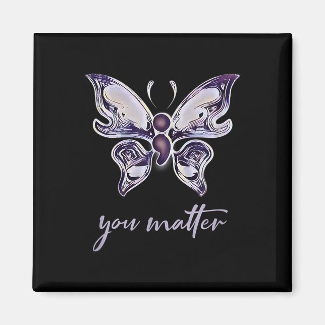 Imã Semicolon Project Depression Awarting Butterfly Y (Frente)