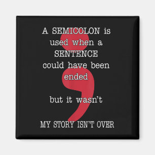 Imã Semicolon Suicida Prevenção Sensibilizar Minha His
