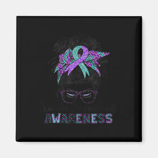 Imã Semicolon Suicida Sensibilização Cabelo Louco Para