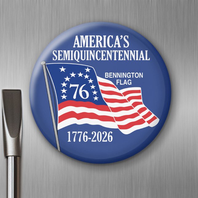 Imã Semiquinentenário Americano 1776-2026 EUA 250 (USA 250 - Celebrate America - American Revolution 250 Magnet)