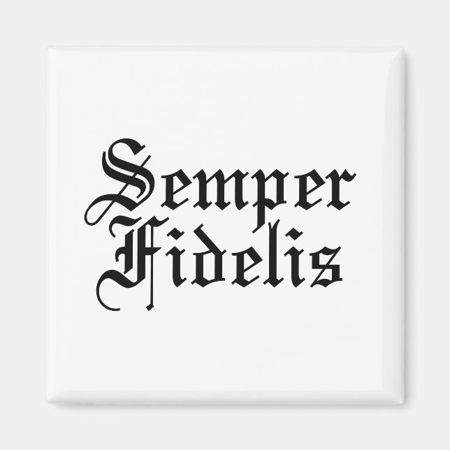 Imã Semper Fidelis - Frase Latina (Frente)