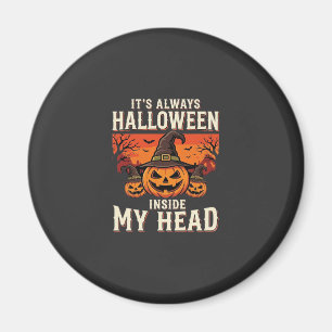 Imã Sempre Design de Bruxa de Abóbora de Halloween_1