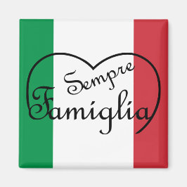 Imã Sempre Famiglia Coração Italiano "Família Sempre"