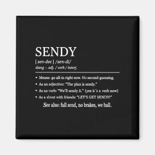 Imã Sendy quer dizer uma roupa engraçada de gírias Vam
