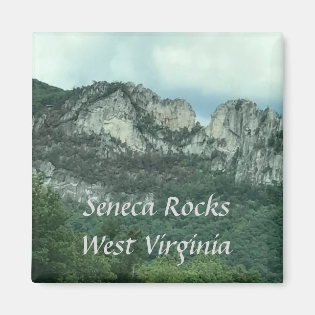 Imã Seneca Rocks West Virginia Modelo Magnets (Frente)