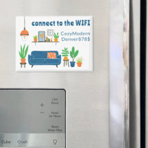 Senha de Login WIFI Sala de Estar Fofa Sofá