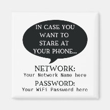 Senha de rede simplificada detalhada do WiFi